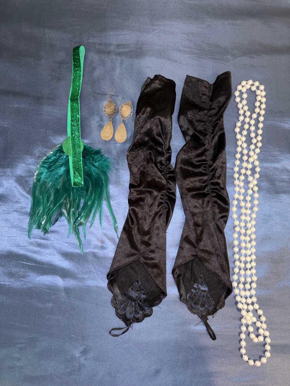 Women's 1920s Flapper Dress Peacock Boy's Charleston Gatsby Sequin Tassel Hem XL - Picture 13 of 14